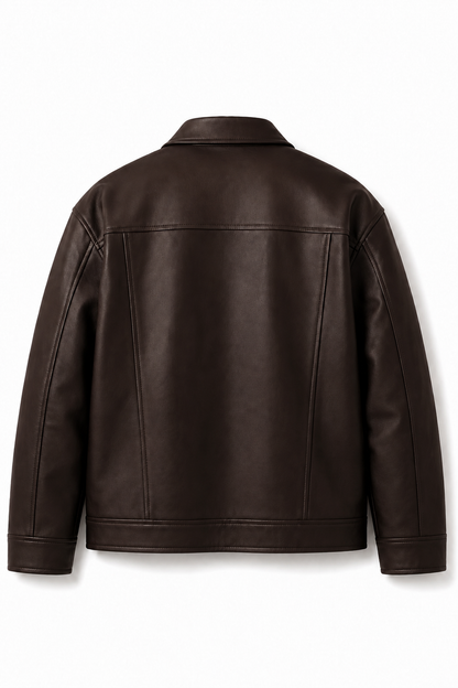BOXY FIT LEATHER JACKET